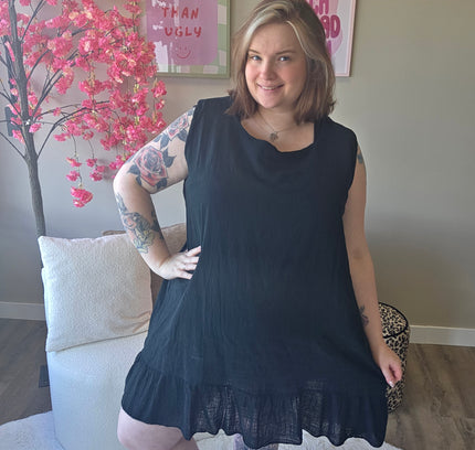 Linnen look jurkje (In 3 kleuren)