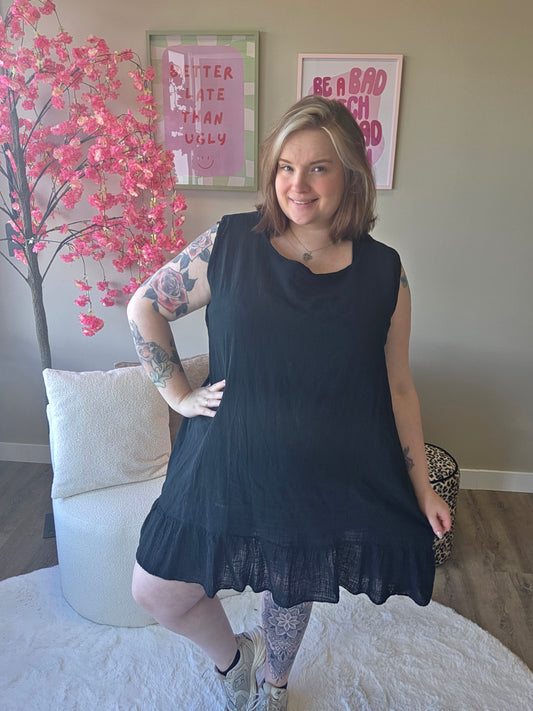 Linnen look jurkje (In 3 kleuren)