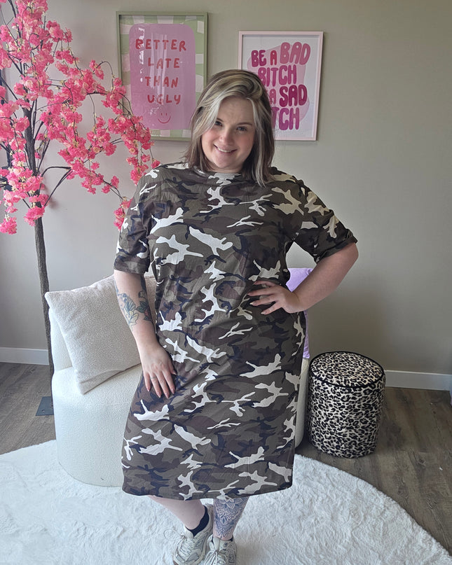Camo T-shirt Jurk