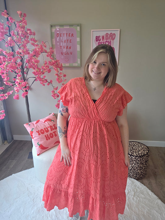 Broderie Jurk (In 4 kleuren)