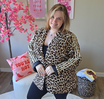 Leopard stripe blazer (In 2 kleuren)