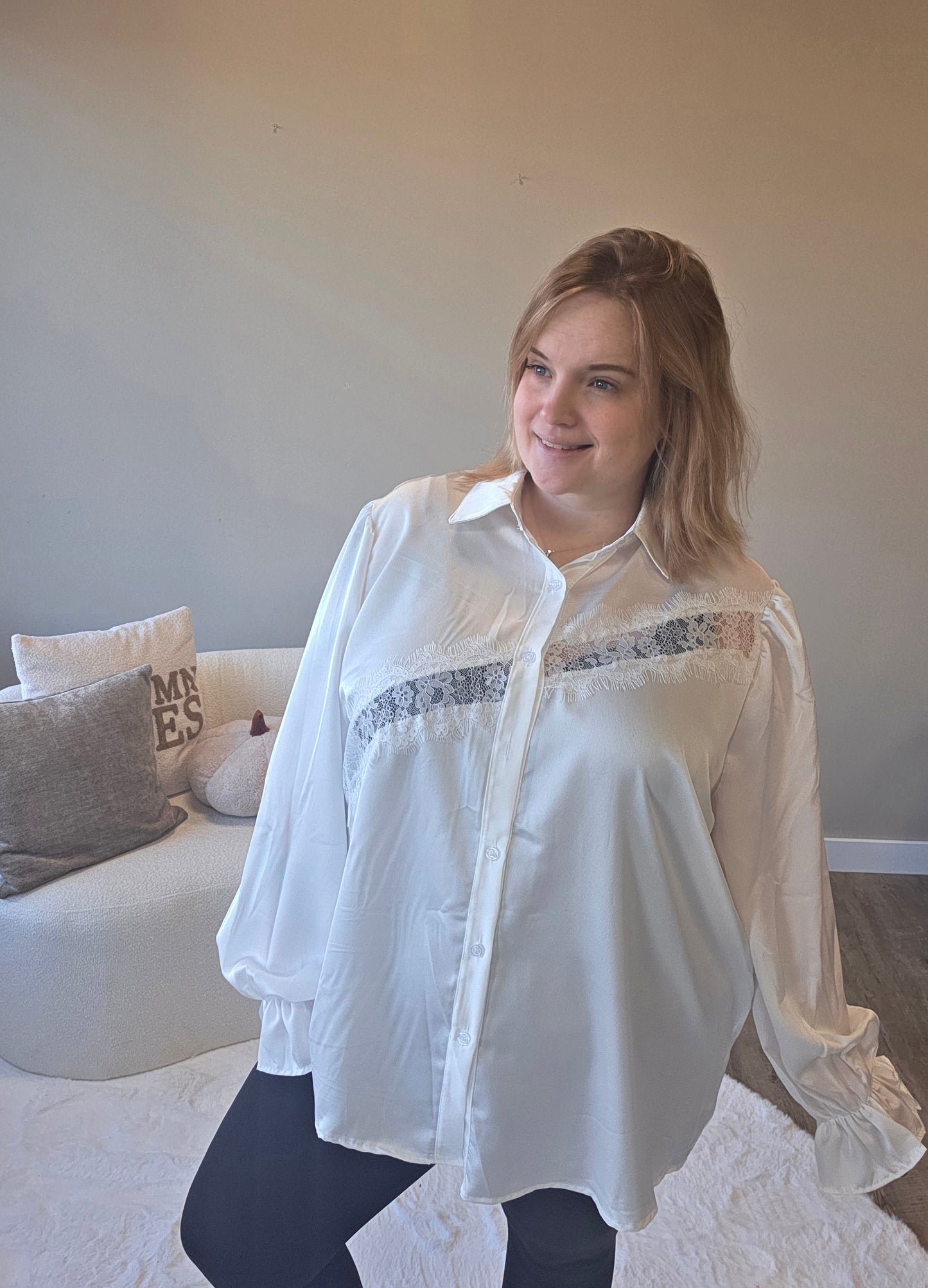 Blouse Met Kant (In 3 kleuren)