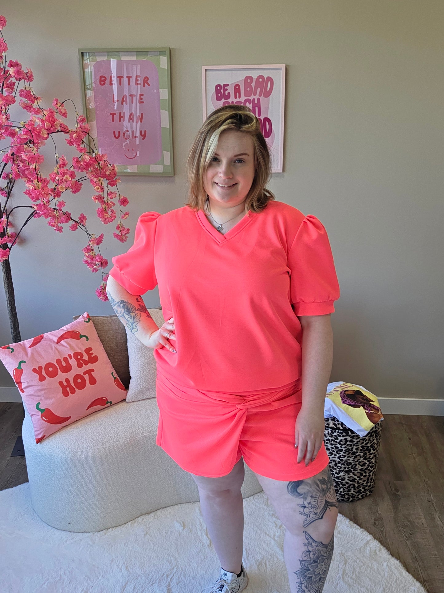 Skort Setjes Met Knoop (In 4 kleuren)