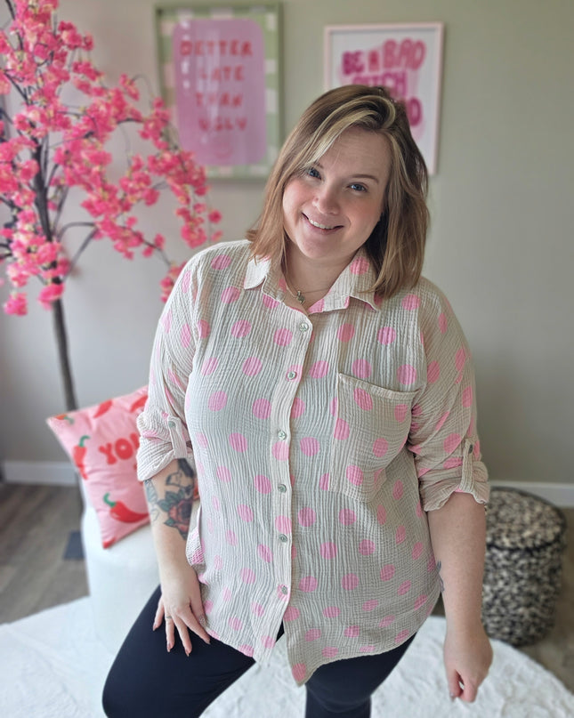 Katoenen Dot Blouse (In 4 kleuren)