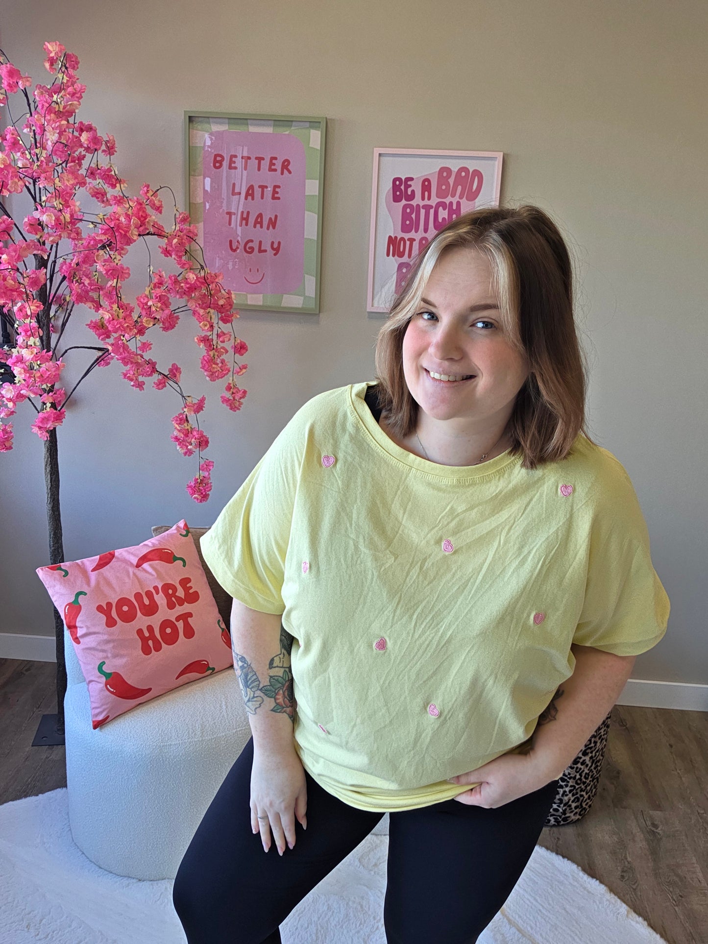 Hartjes Tee's (in 5 kleuren)