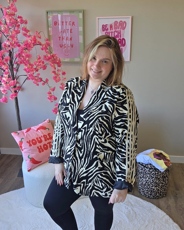 Zebra Stripe Blazer (In 2 kleuren)