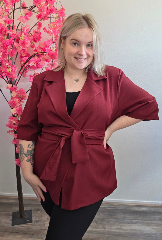 Nikki Curvelly Magic Waist Blazer Bordeaux