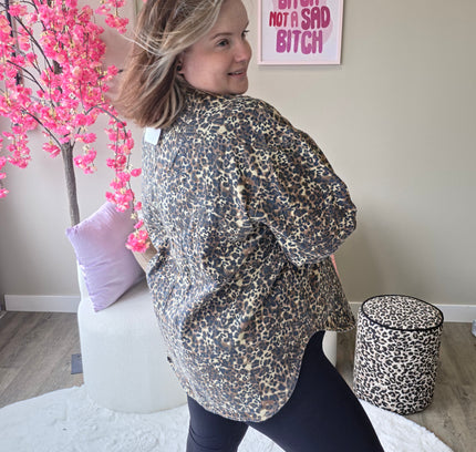 Spijker Leopard Button Blouse