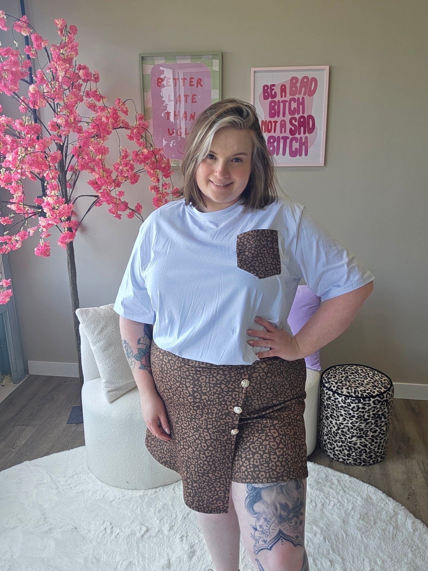 Panter Skort Setjes  (In 4 kleuren)