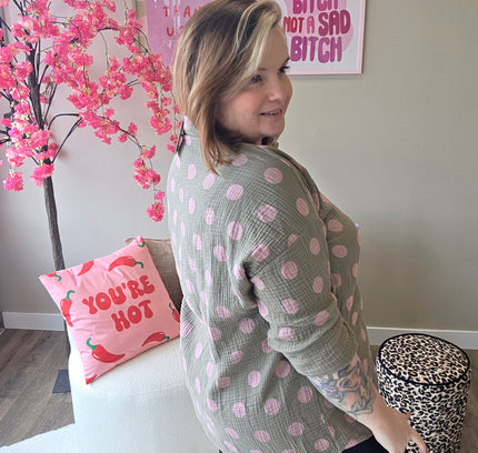 Katoenen Dot Blouse (In 4 kleuren)