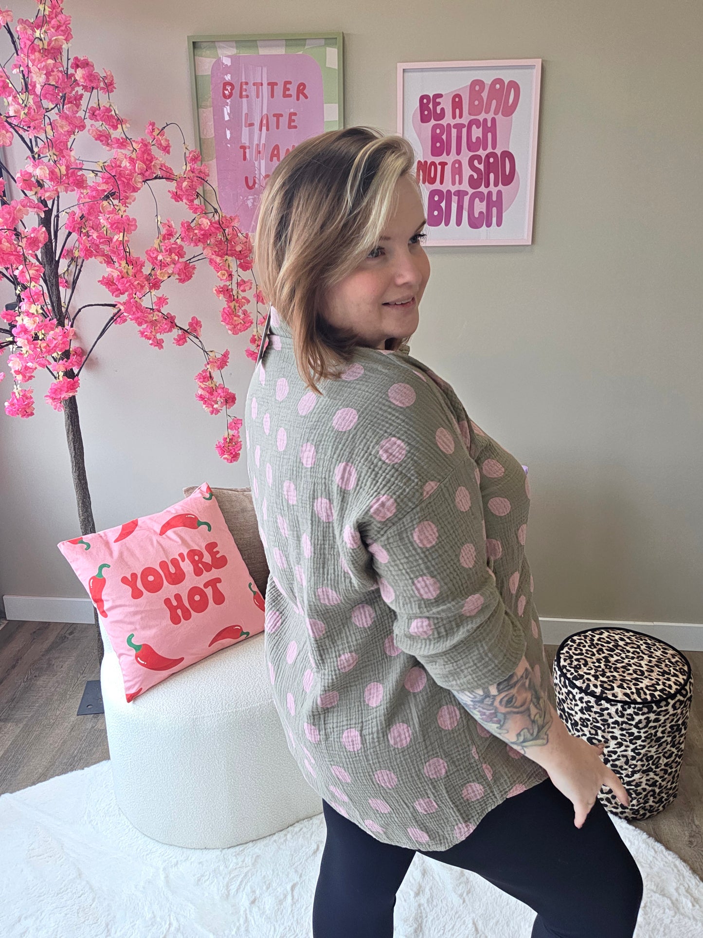 Katoenen Dot Blouse (In 4 kleuren)