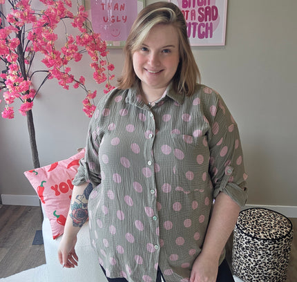 Katoenen Dot Blouse (In 4 kleuren)