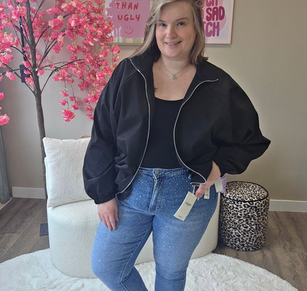 Redberry Glitter Mom Jeans | SA108