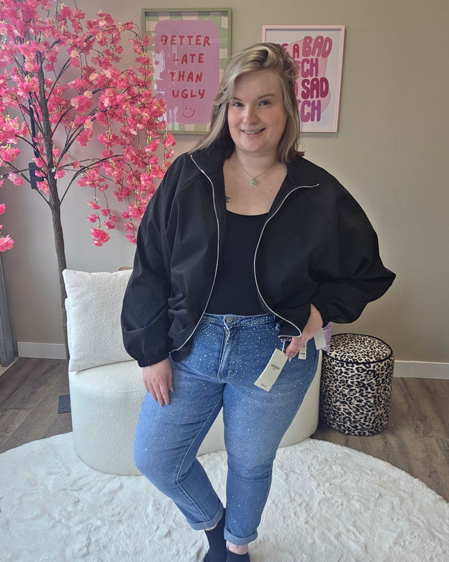 Redberry Glitter Mom Jeans | SA108