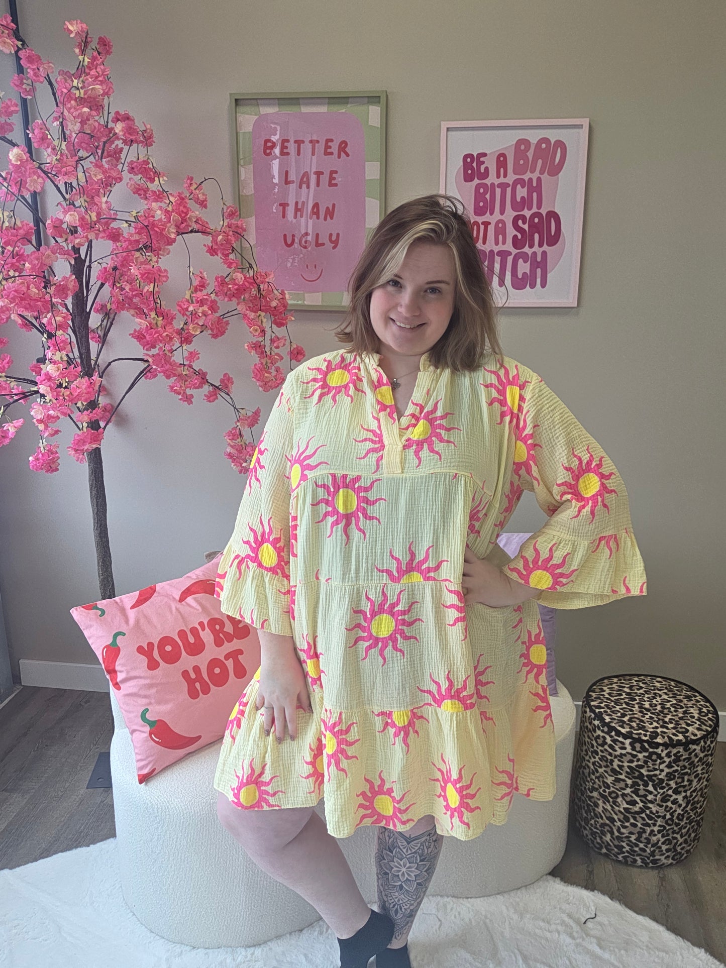 Zonnejurkjes wafelkatoen (In 4 kleuren)