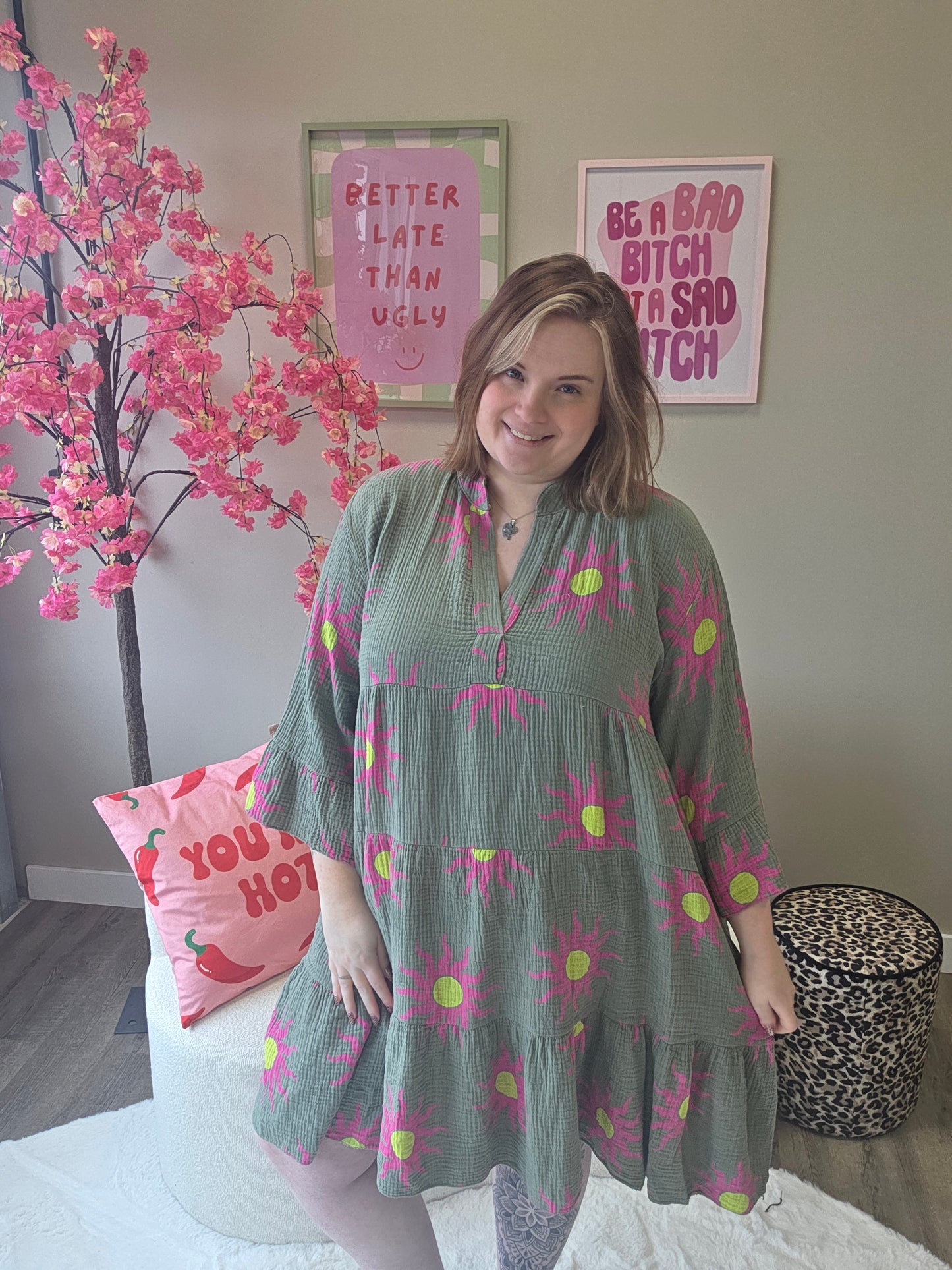 Zonnejurkjes wafelkatoen (In 4 kleuren)