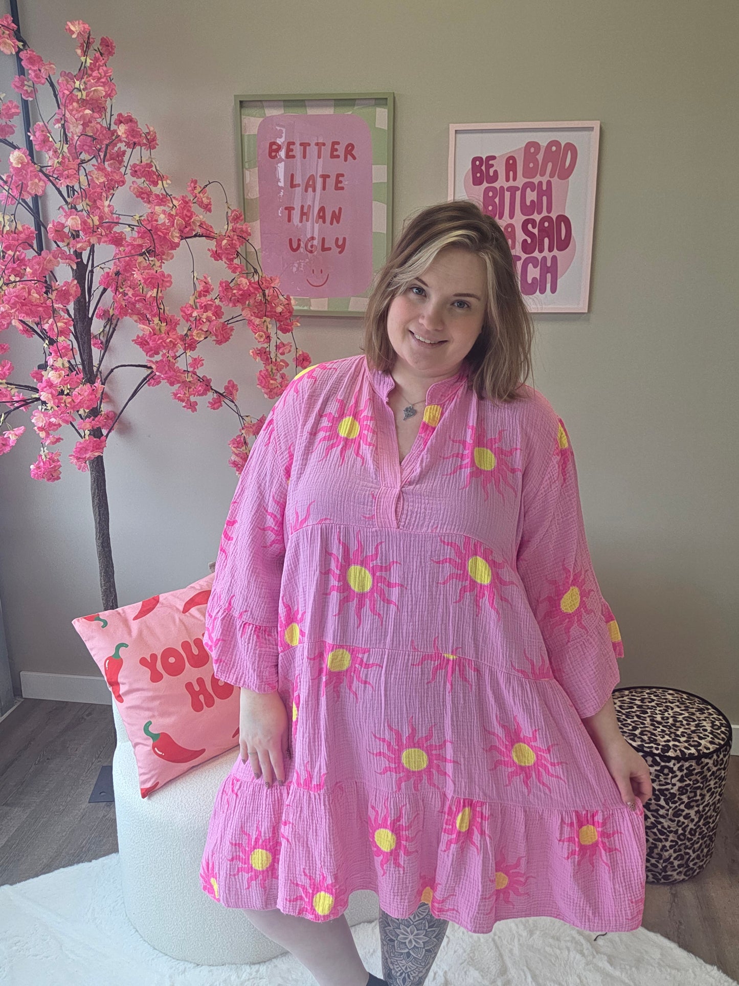 Zonnejurkjes wafelkatoen (In 4 kleuren)