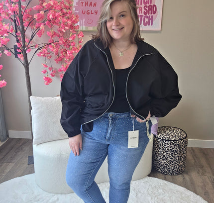 Redberry Glitter Mom Jeans | SA108