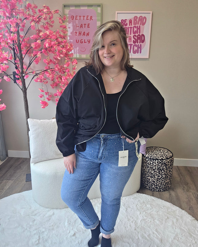 Redberry Glitter Mom Jeans | SA108