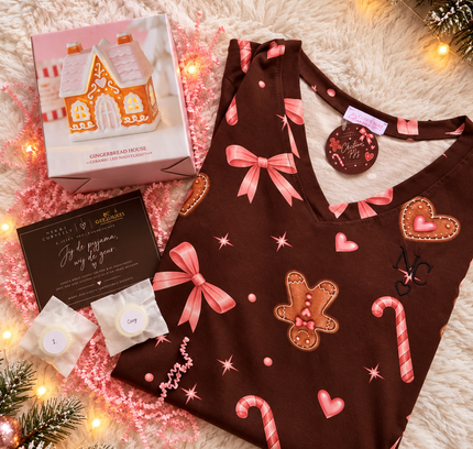 The cozy kerst box gingerbread house