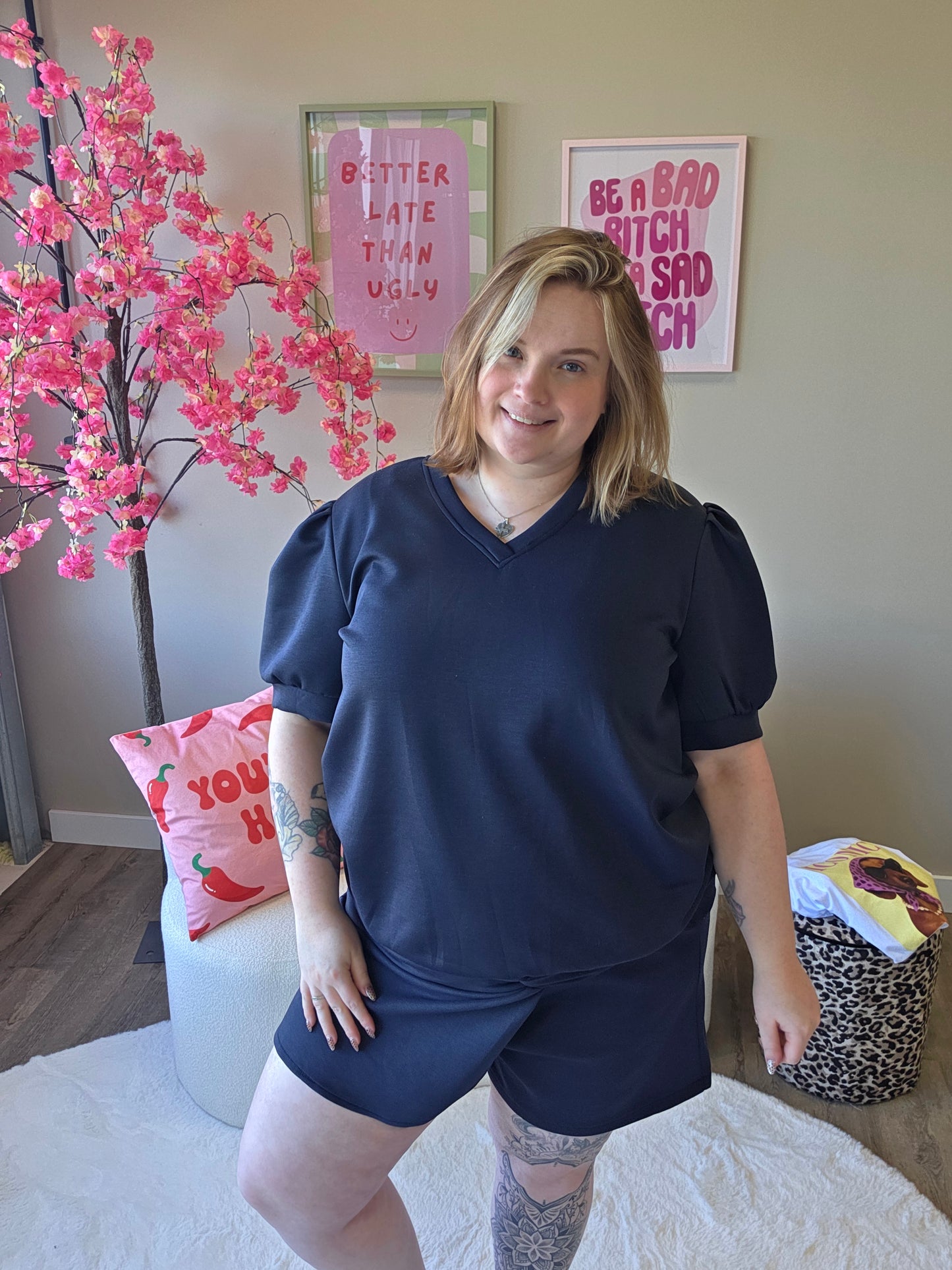 Skort Setjes Met Knoop (In 4 kleuren)