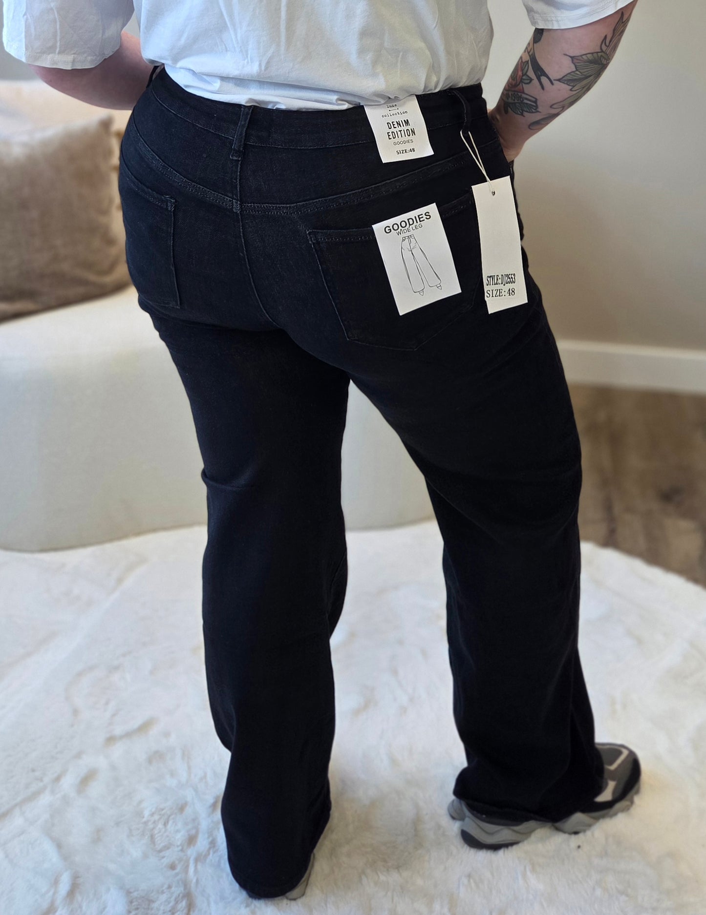 Goodies Wideleg Jeans Dark Denim | DJ2553 iI