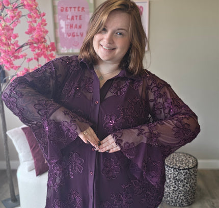 Flower Mesh Flair Blouse (In 3 kleuren)