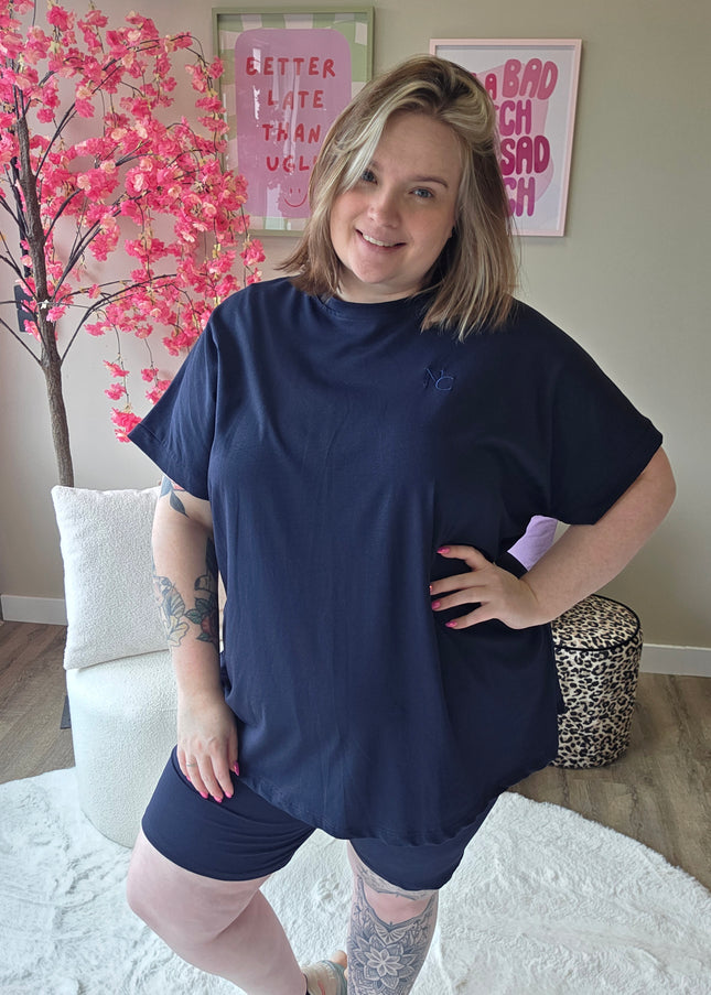 Nikkicurvelly exclusive lounge set navy
