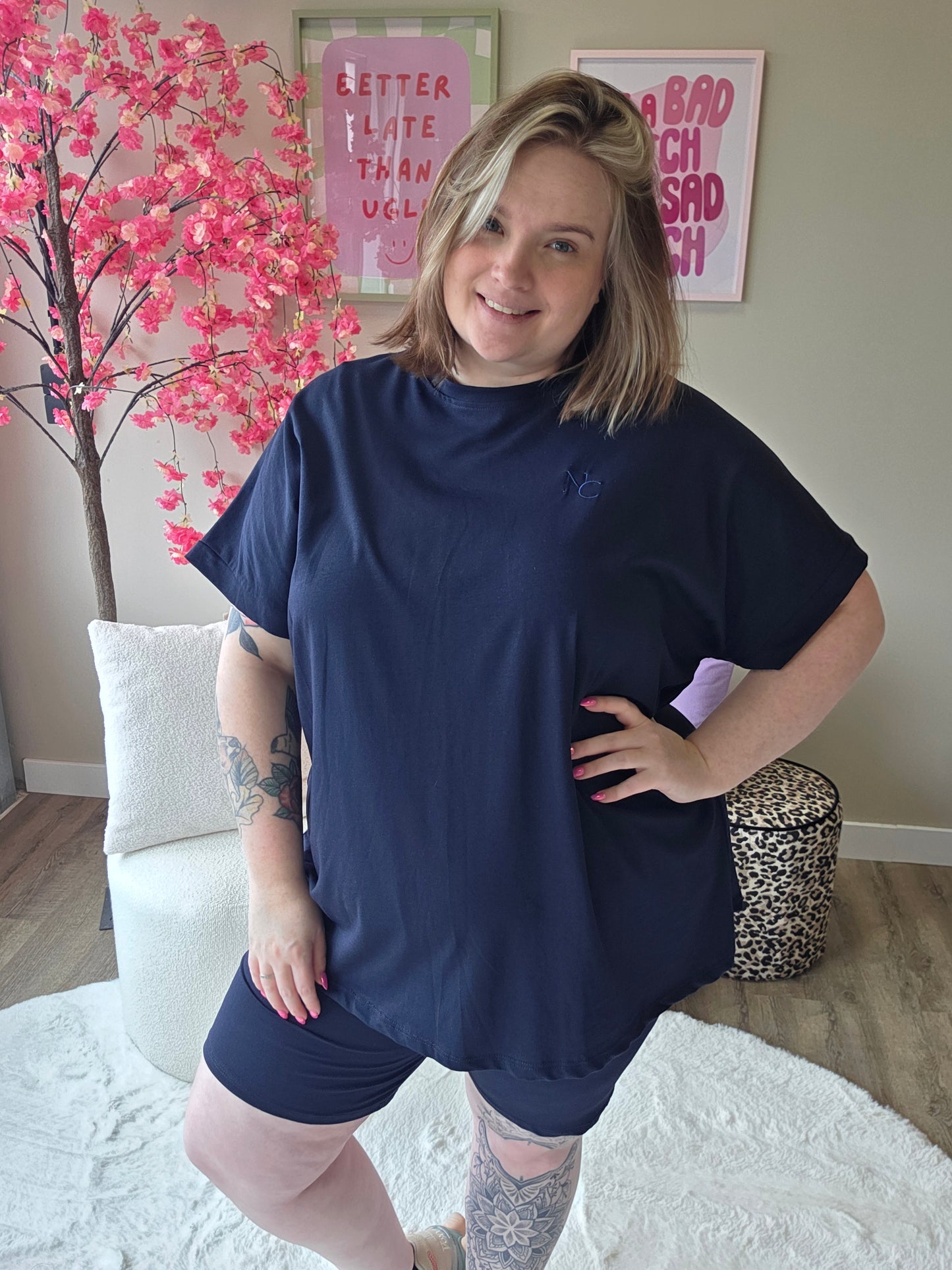 Nikkicurvelly exclusive lounge set navy