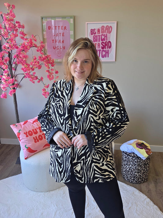 Zebra Stripe Blazer (In 2 kleuren)