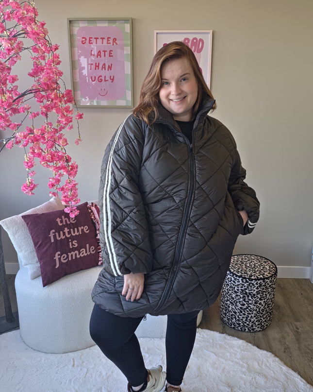 Lange Sporty Puffer (In 3 kleuren)
