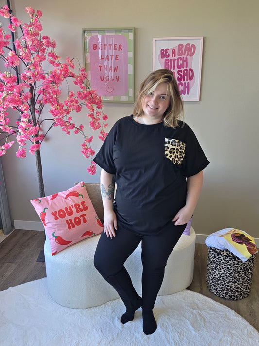 Lounge set leopard lang