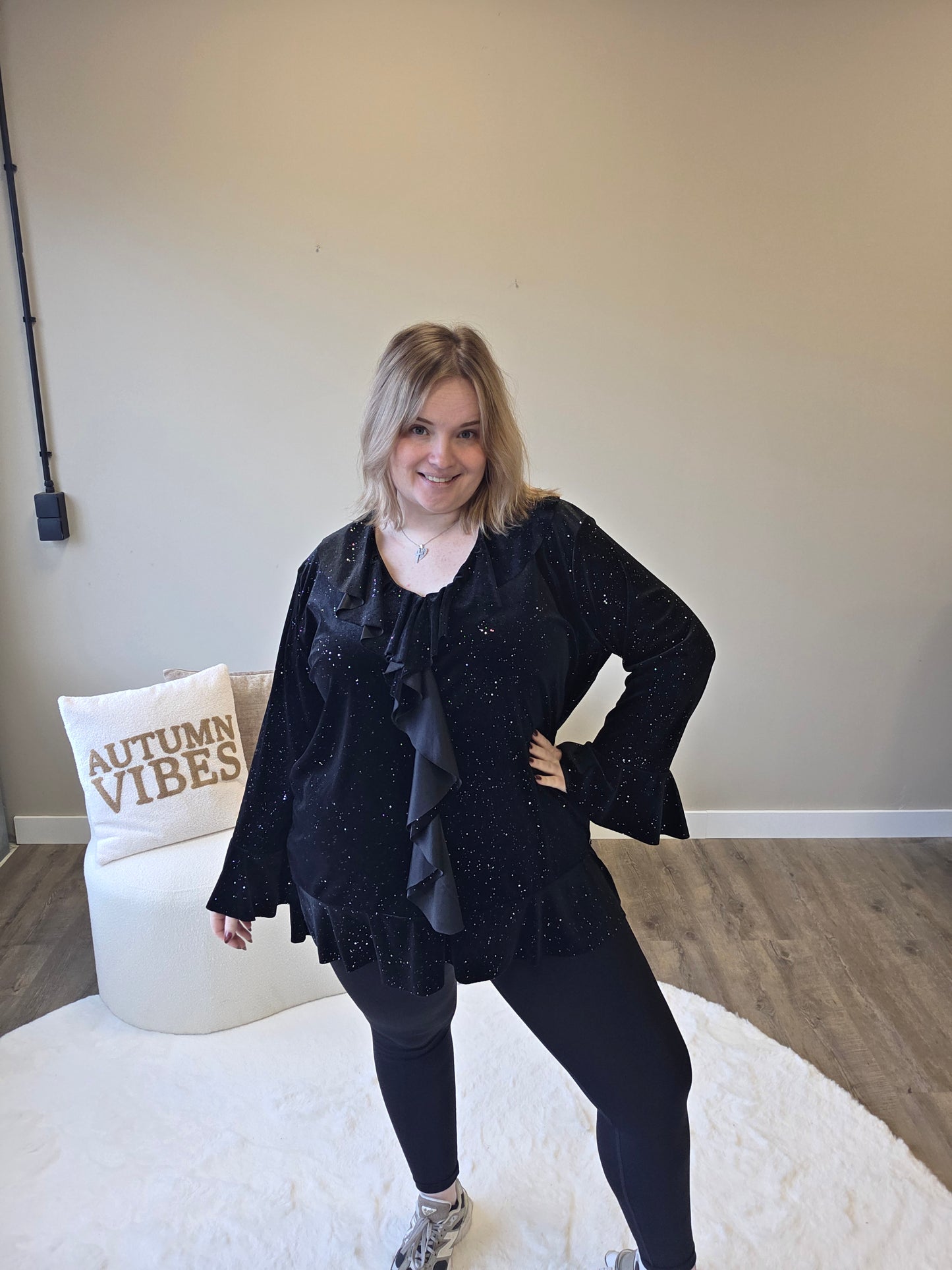 Sparkle Velours Top (In 3 kleuren)