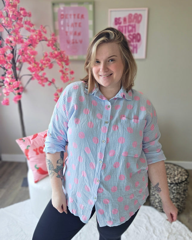Katoenen Dot Blouse (In 4 kleuren)