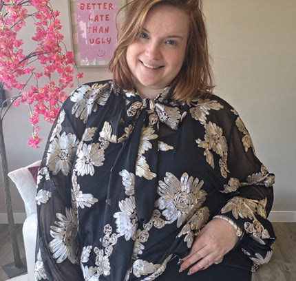 Flower Mesh top met strik (In 3 kleuren)