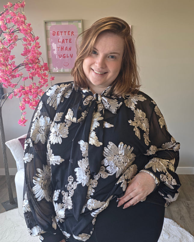 Flower Mesh top met strik (In 3 kleuren)
