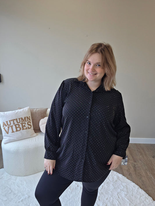 Rhine Stone Blouse (In 3 kleuren)