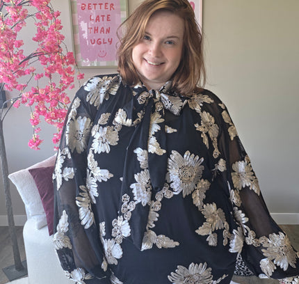 Flower Mesh top met strik (In 3 kleuren)