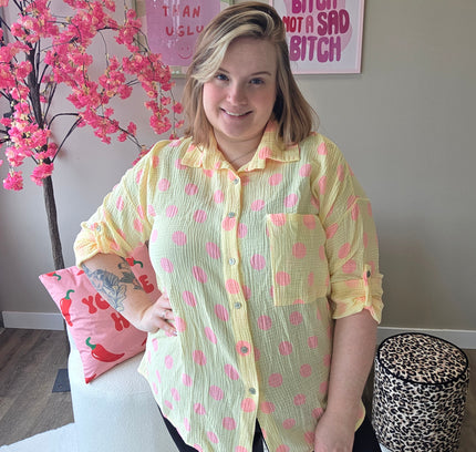 Katoenen Dot Blouse (In 4 kleuren)