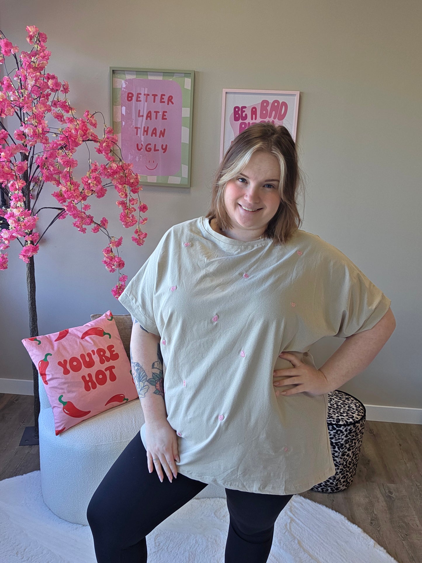 Hartjes Tee's (in 5 kleuren)