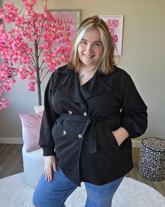 Suedelook trenchcoats Kort (In 2 kleuren)