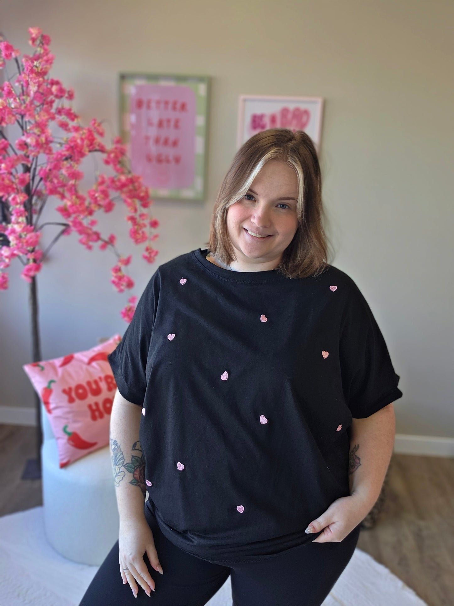 Hartjes Tee's (in 5 kleuren)