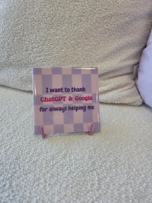 Tegeltje I want to thank