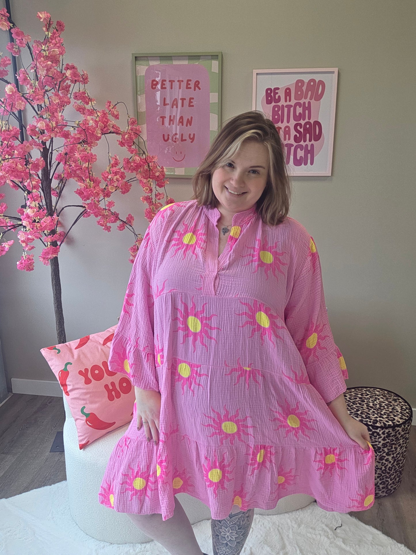 Zonnejurkjes wafelkatoen (In 4 kleuren)