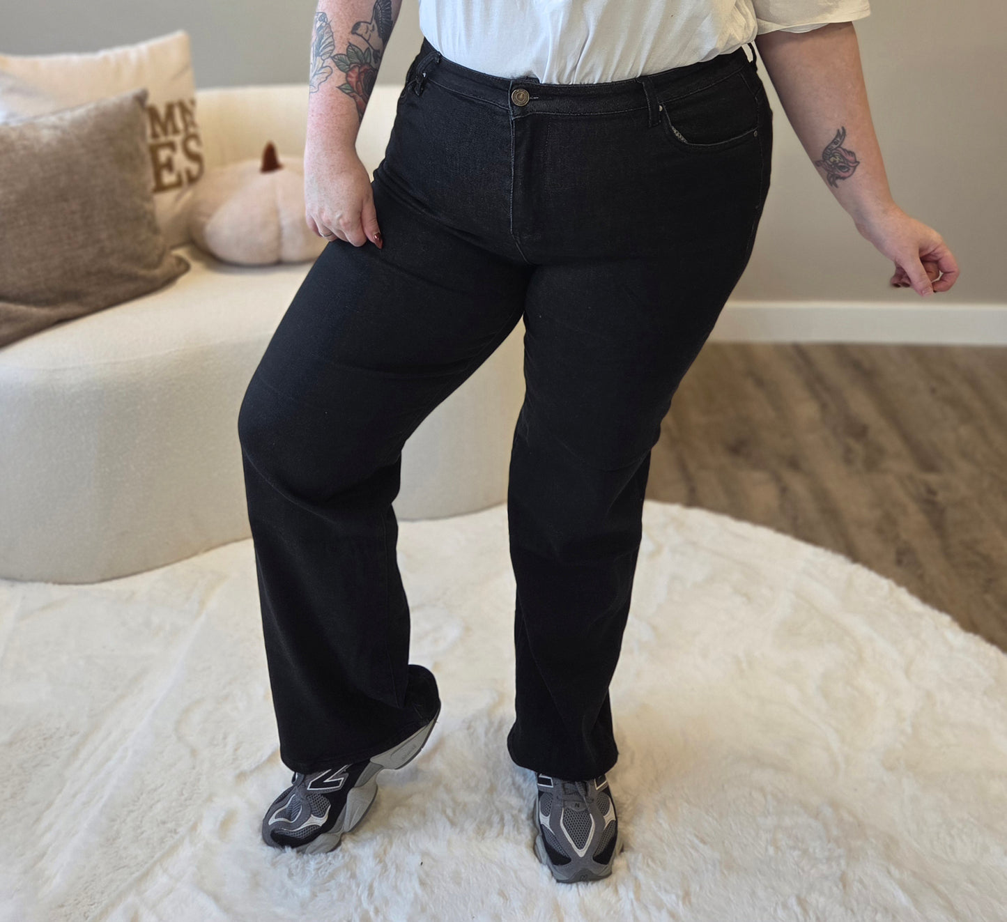 Goodies Wideleg Jeans Dark Denim | DJ2553 iI