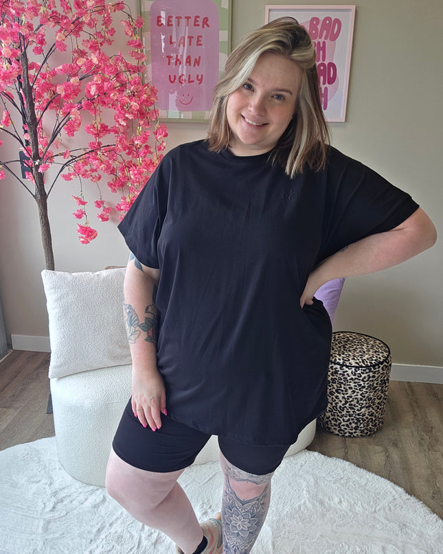Nikkicurvelly exclusive lounge set zwart