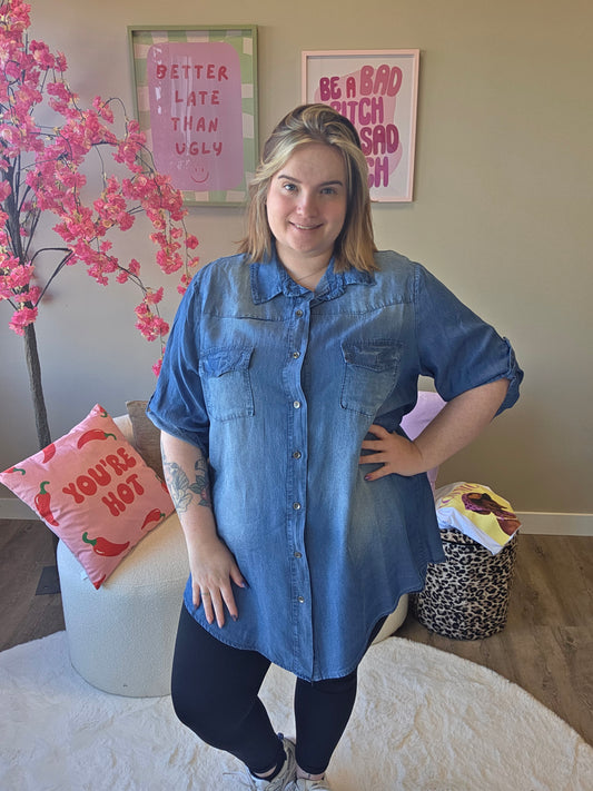 Spijker Blouse (in 2 tinten)