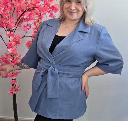 Nikki Curvelly Magic Waist Blazer Jeans Blauw