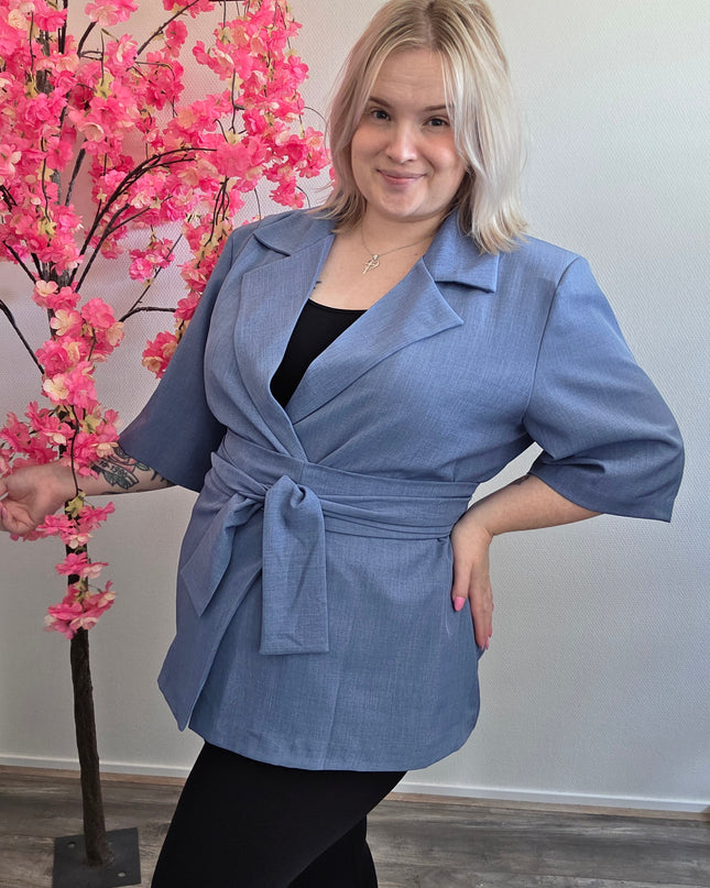Nikki Curvelly Magic Waist Blazer Jeans Blau
