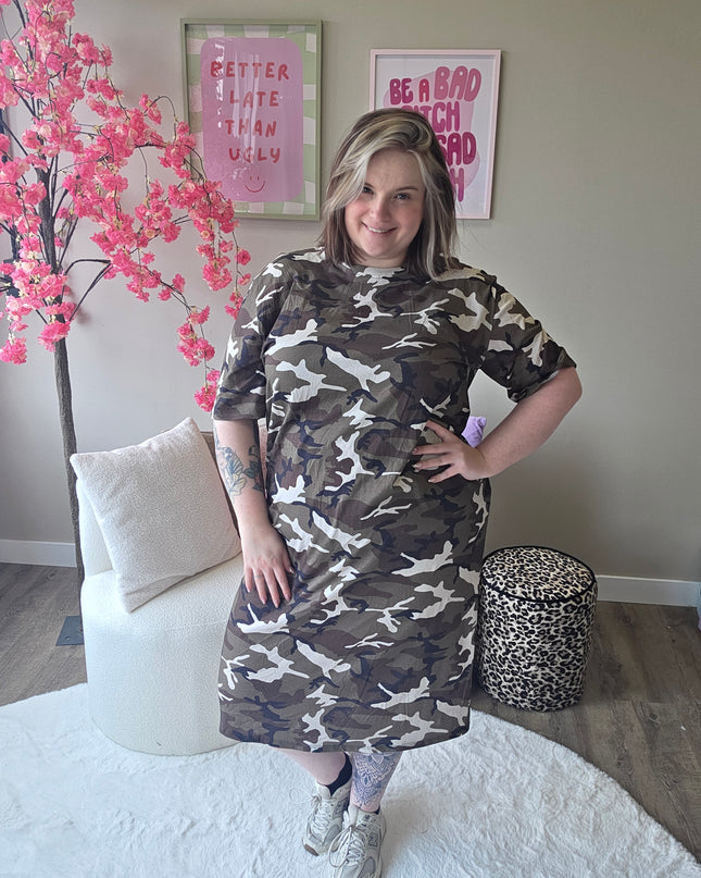 Camo T-shirt Jurk
